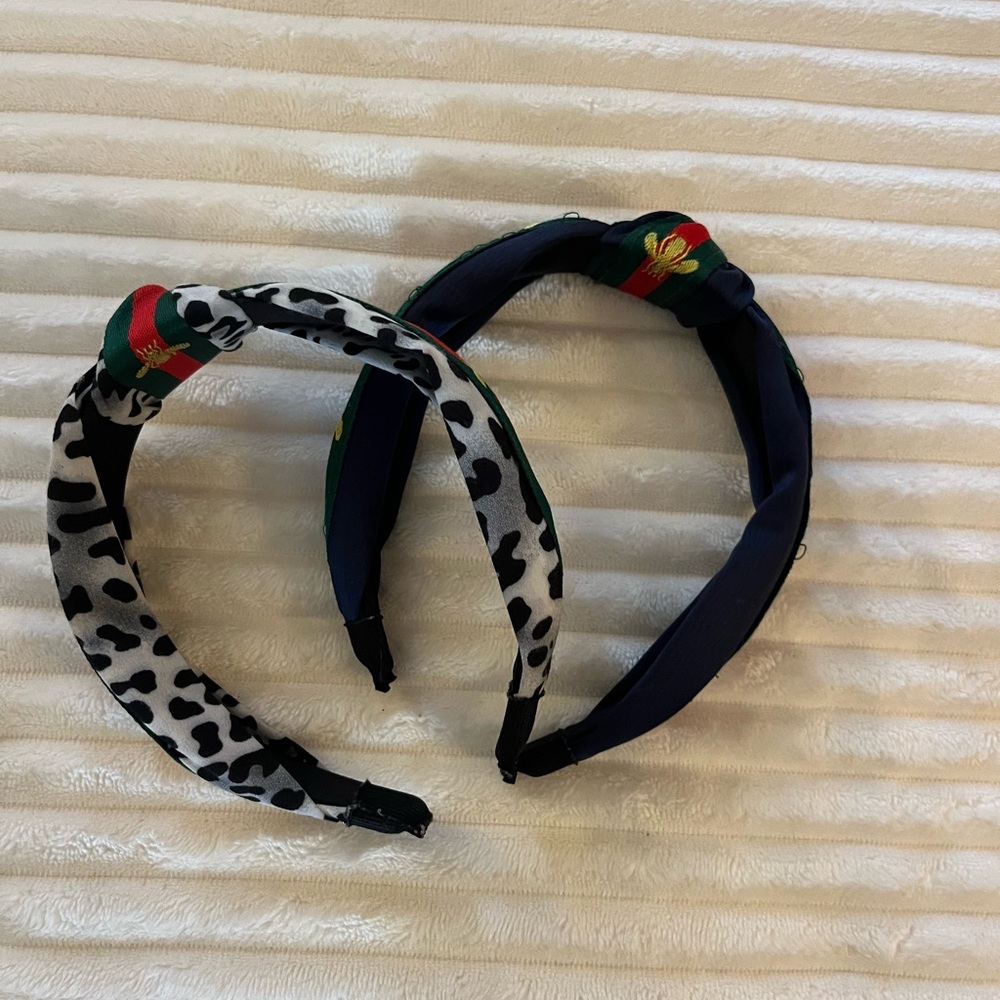 Stylish Animal Print and Navy Headbands